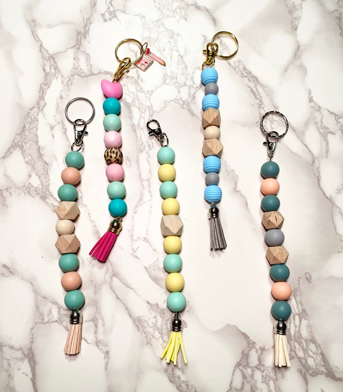 Pastel Lanyard Keychain