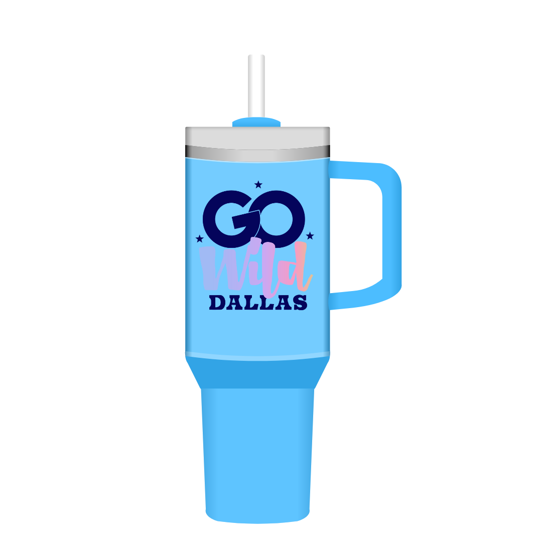 Go Wild Tumbler Vinyl Holographic Sticker (1.3" x 2.75")