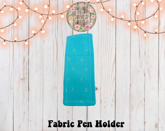 Elastic Fabric Pen Holder - Anchors