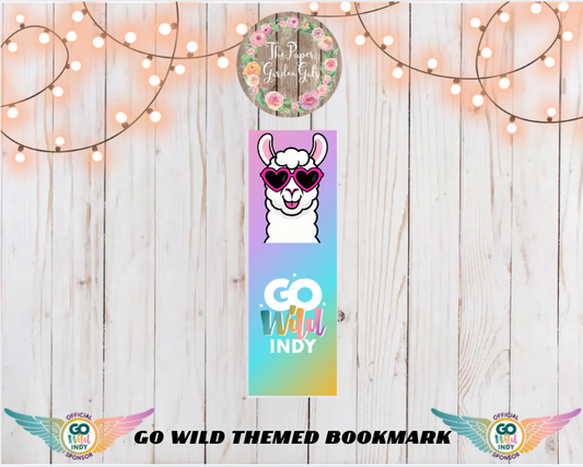 Go Wild 2025 Bookmark - Cool Llama