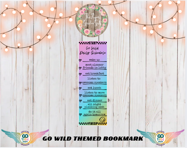 Go Wild 2025 Bookmark - Schedule