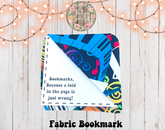 Piano Fabric Bookmark