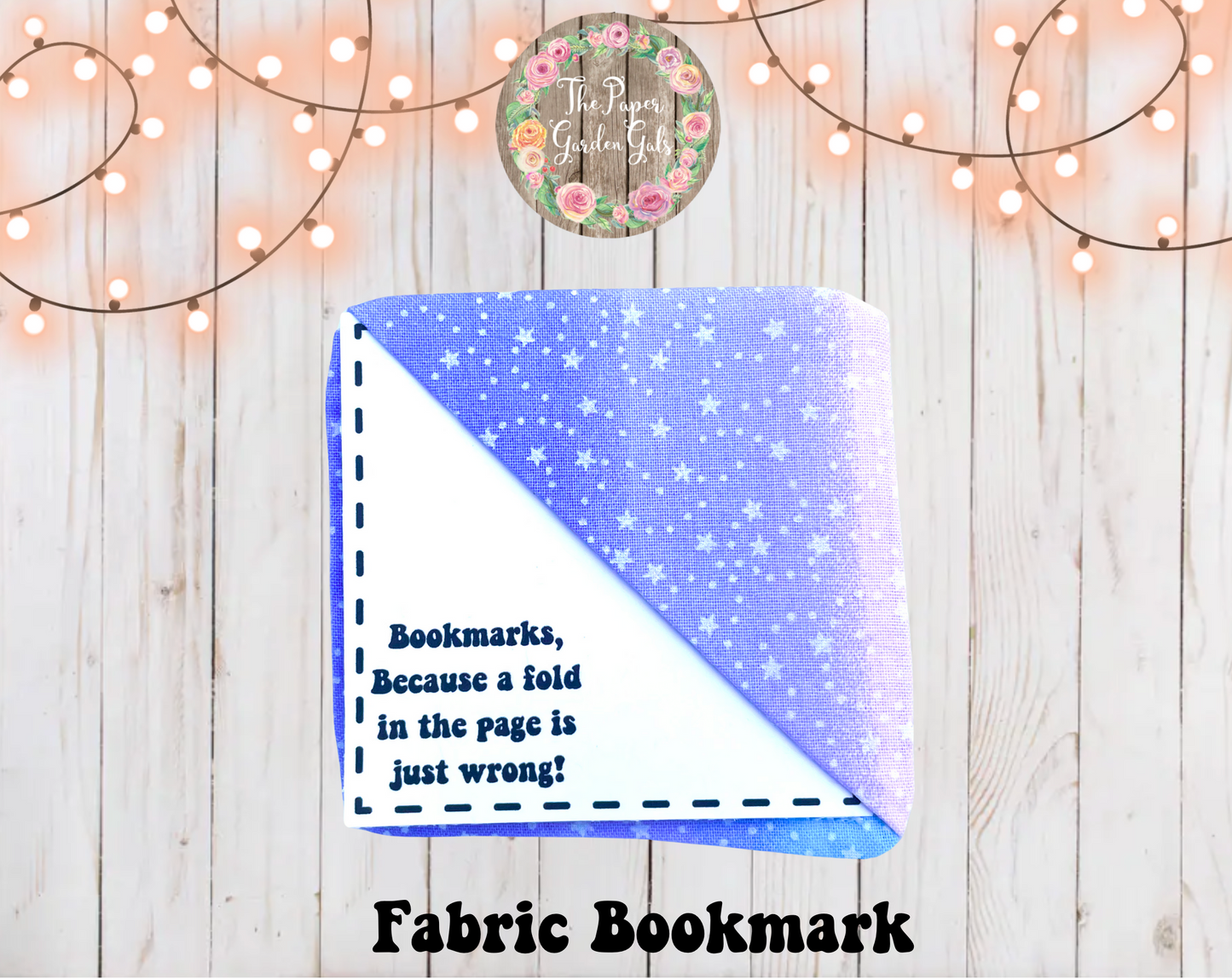 Stars Themed Fabric Bookmark