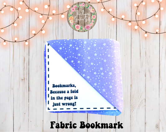 Stars Themed Fabric Bookmark