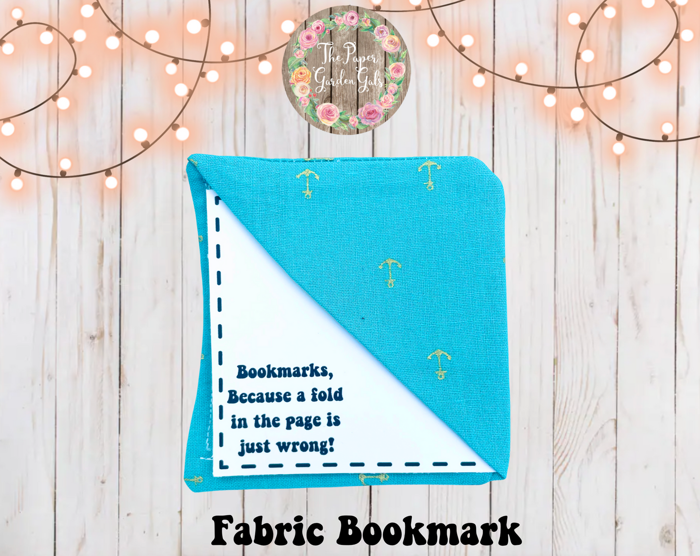 Anchors Fabric Bookmark