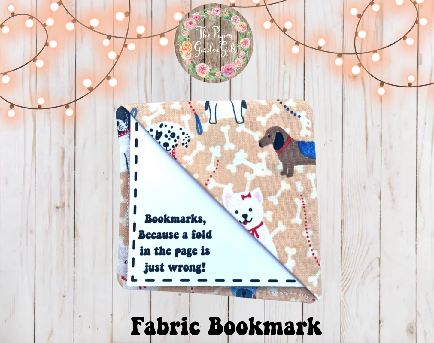 Dogs Fabric Bookmark