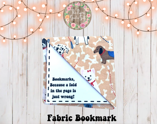 Dogs Fabric Bookmark