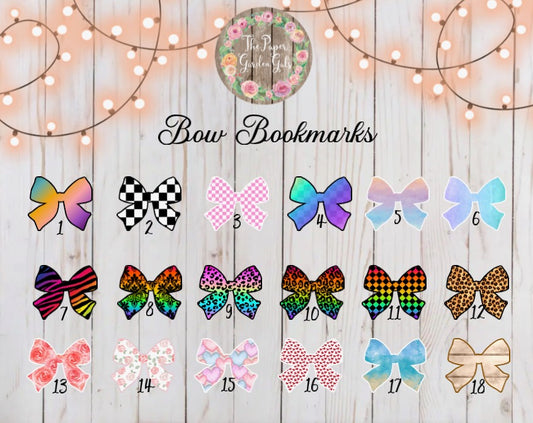 Bow Bookmarks - Many Different Styles/Patterns