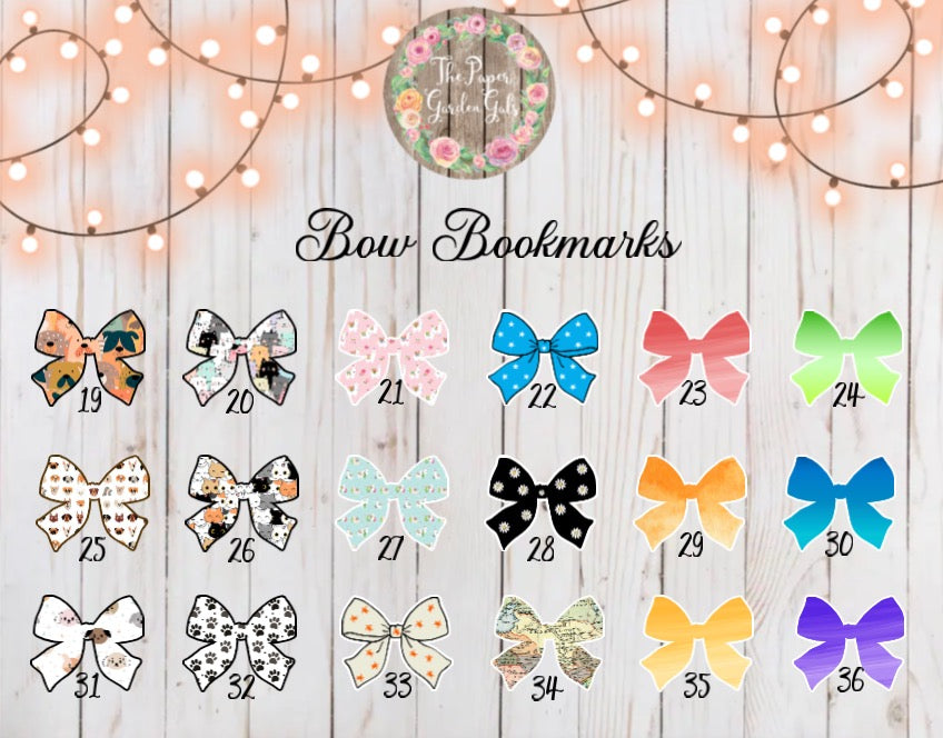 Bow Bookmarks - Many Different Styles/Patterns