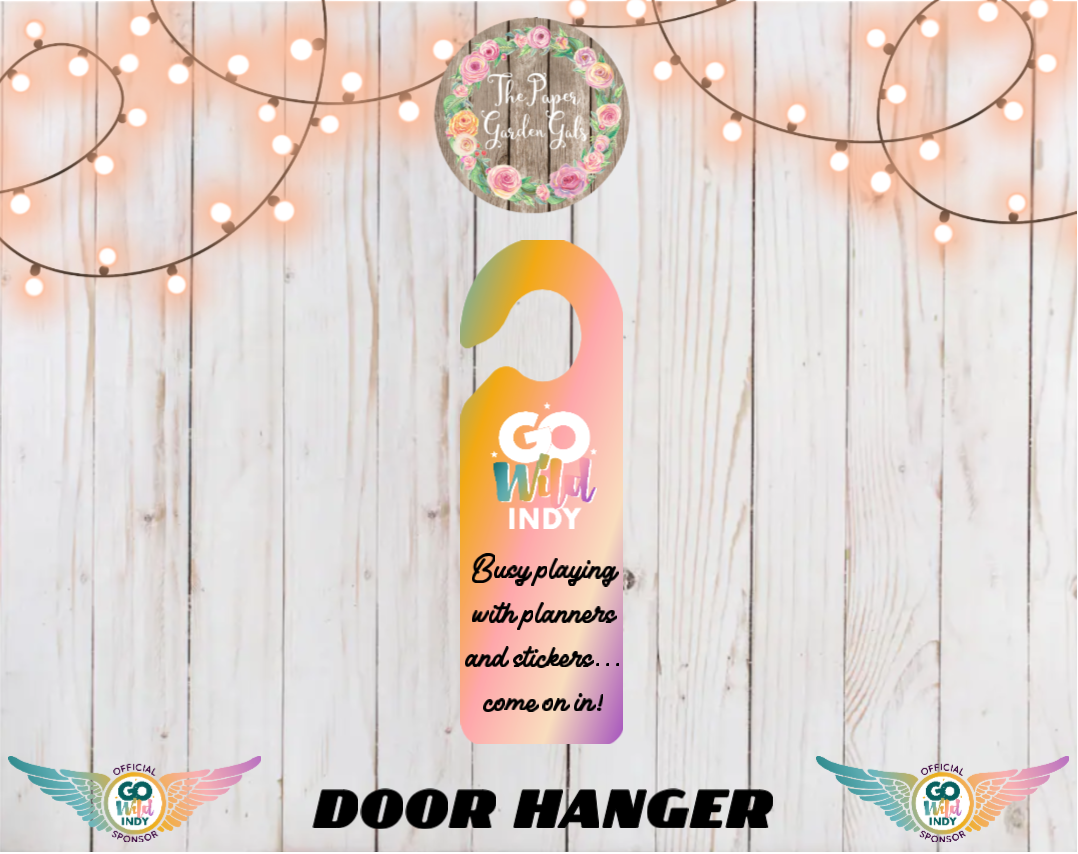 Llama Door Hanger - Busy playing with planners and sticker...come on in!