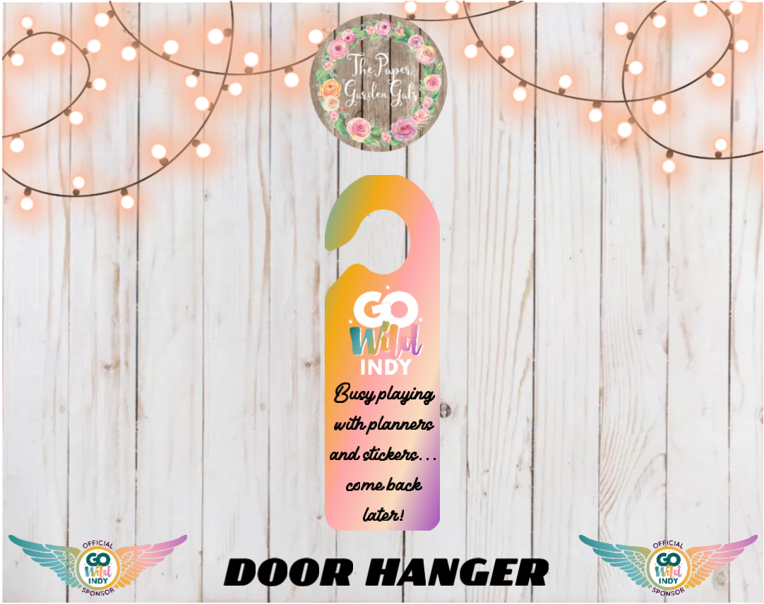 Llama Door Hanger - Busy playing with planners and sticker...come back later!