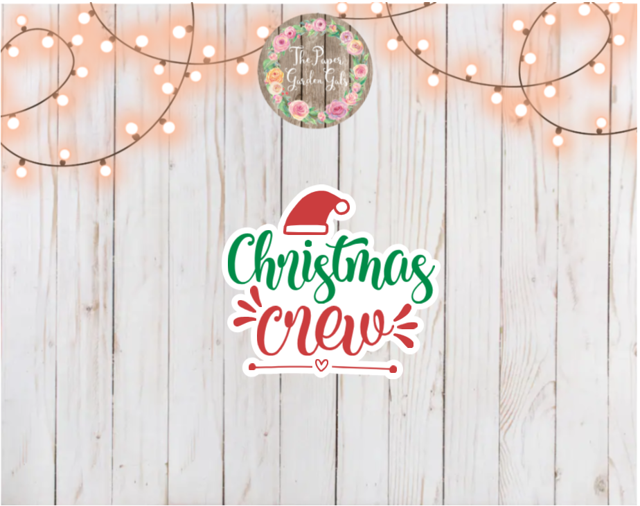Christmas Crew Holographic Vinyl Sticker