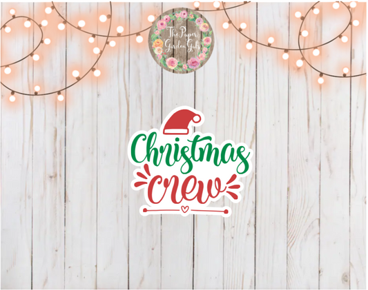 Christmas Crew Holographic Vinyl Sticker