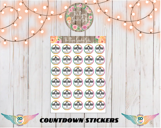 Go Wild 2025 Countdown Sticker Sheet