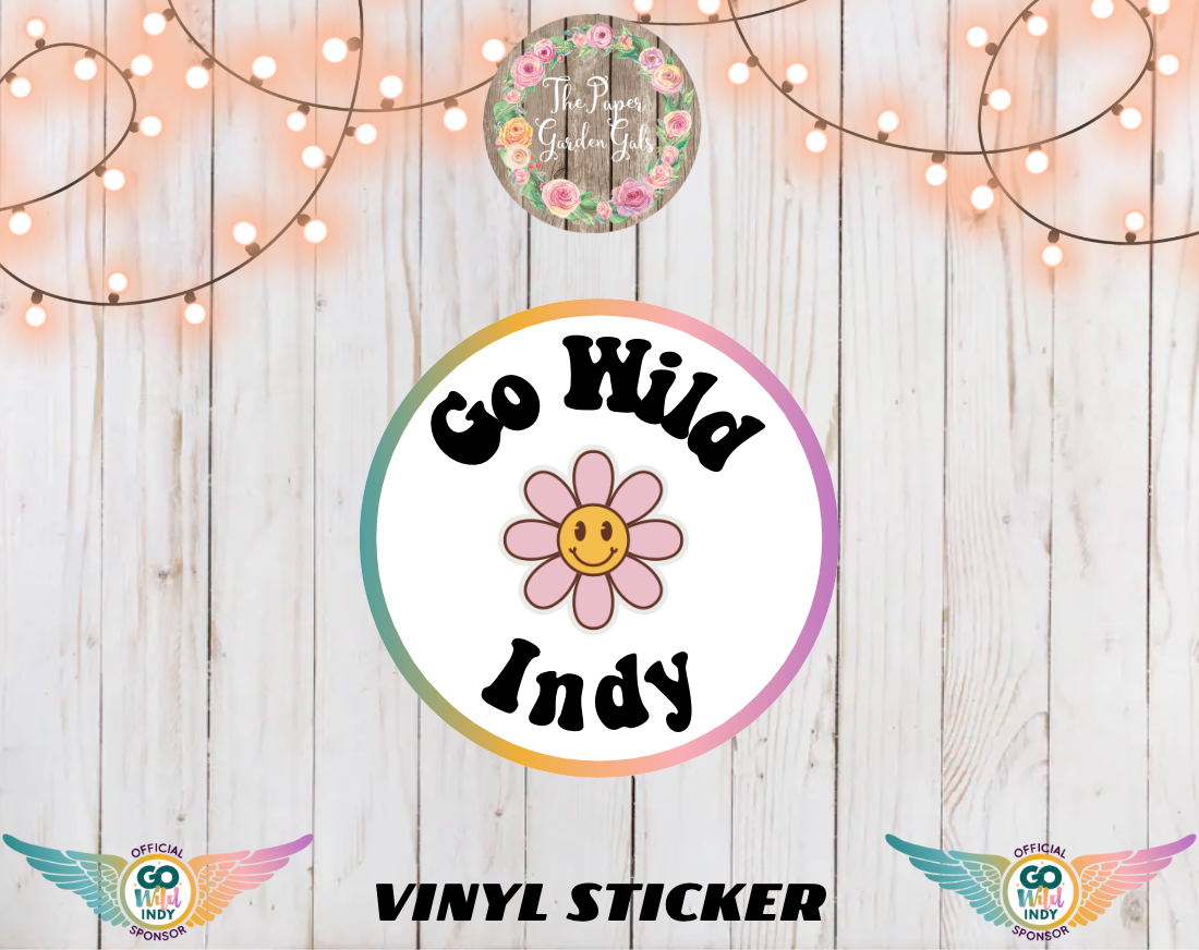 Go Wild Indy Daisy Vinyl Holographic Sticker