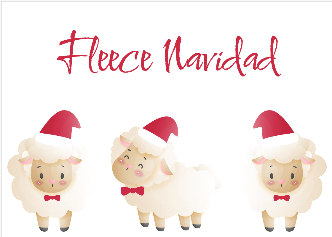 Fleece Navidad Printable Decorative Sign
