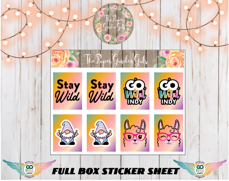 Go Wild 2025 Full Box Decorative Sticker Sheet