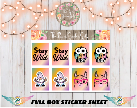 Go Wild 2025 Full Box Decorative Sticker Sheet