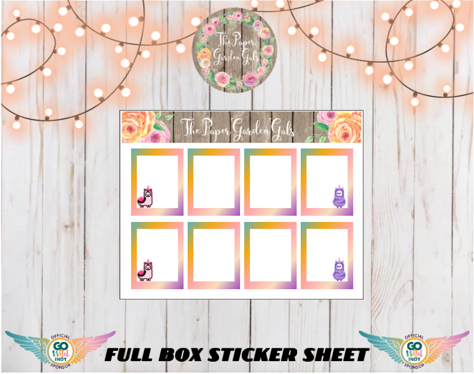 Go Wild 2025 Full Box Sticker Sheet with Llamas