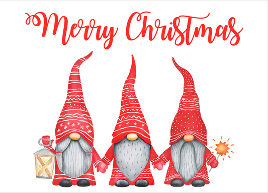 Gnome Merry Christmas Printable Decorative Sign