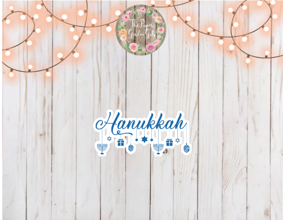 Hanukkah Holographic Vinyl Sticker