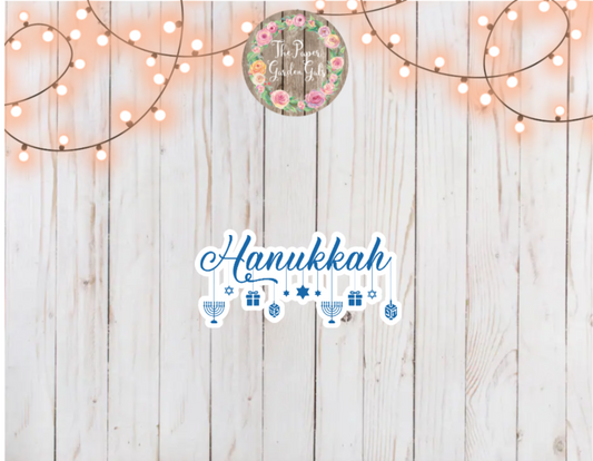 Hanukkah Holographic Vinyl Sticker
