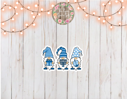 Hanukkah Gnomes Holographic Vinyl Sticker