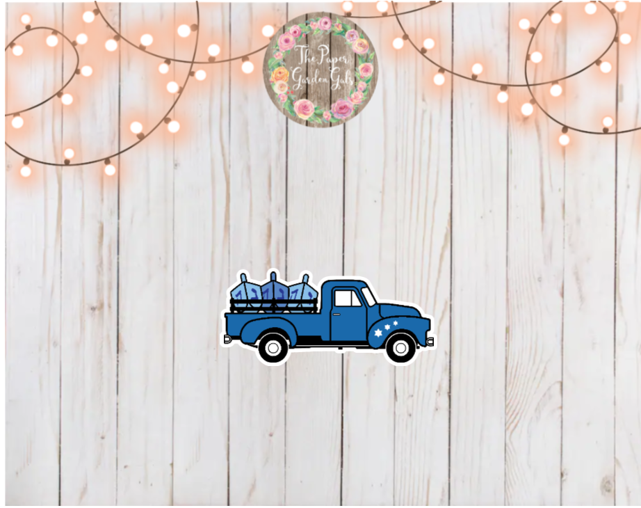 Hanukkah Truck Holographic Vinyl Sticker