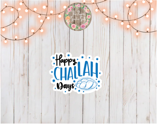 Happy Challah Days Holographic Vinyl Sticker