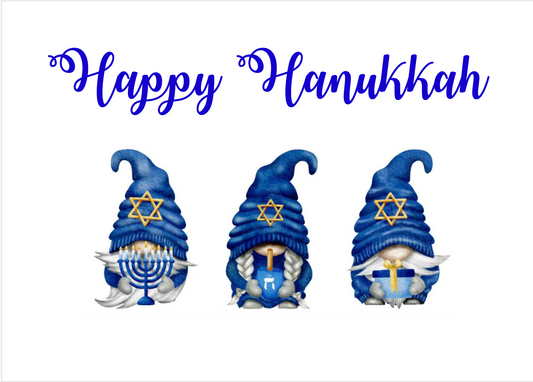 Happy Hanukkah Gnomes Printable Decorative Sign