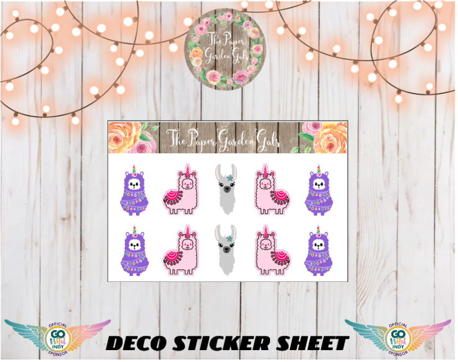 Go Wild 2025 Llama Decorative Sticker Sheet