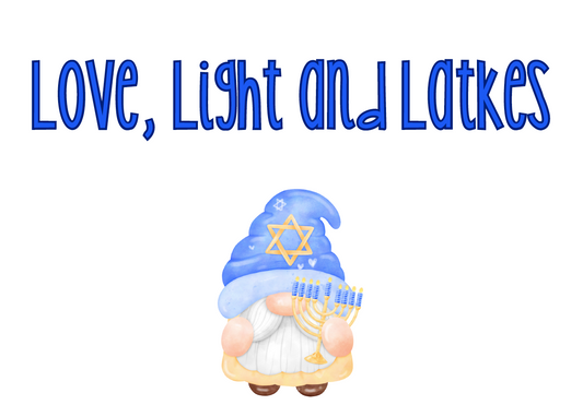 Love, Light and Latkes Printable Decorative Sign