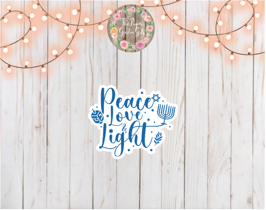 Peace Love Light Holographic Vinyl Sticker