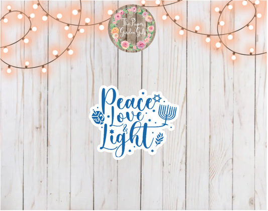 Peace Love Light Holographic Vinyl Sticker
