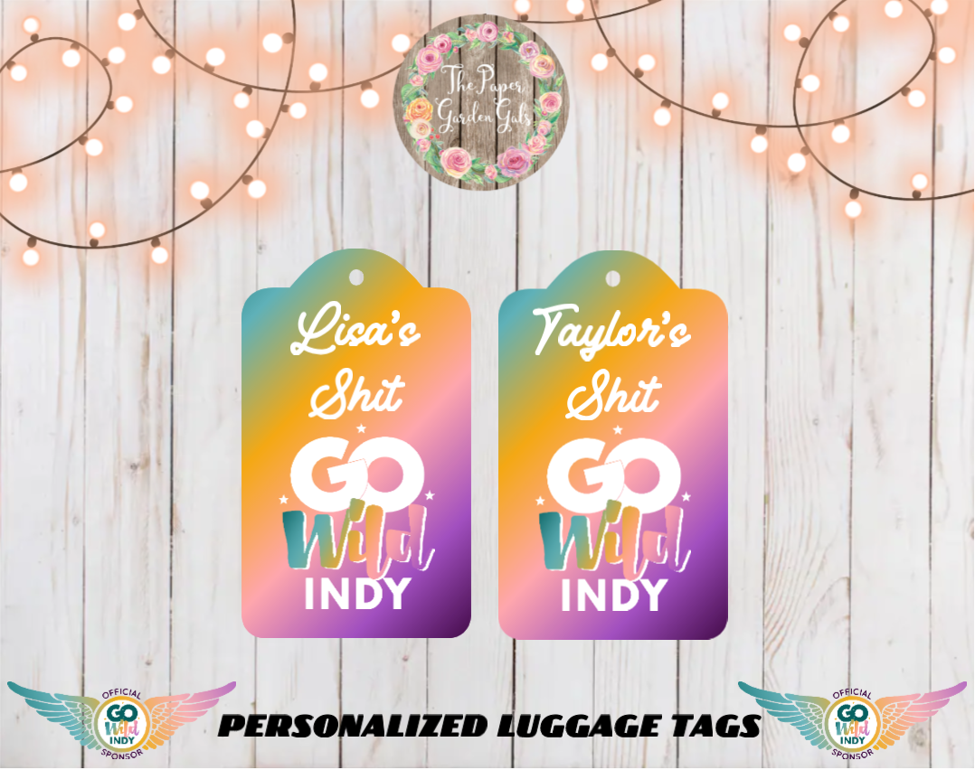 Go Wild 2025 Indy Personalized Luggage Tag