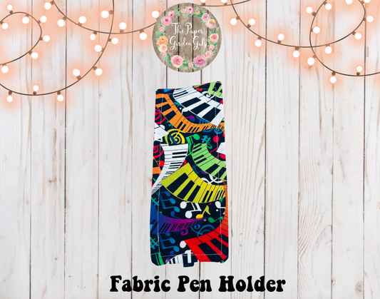 Elastic Fabric Pen Holder - Piano