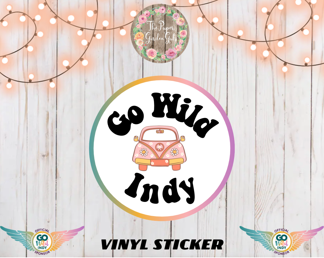 Go Wild Indy Punch Buggy Car Vinyl Holographic Sticker