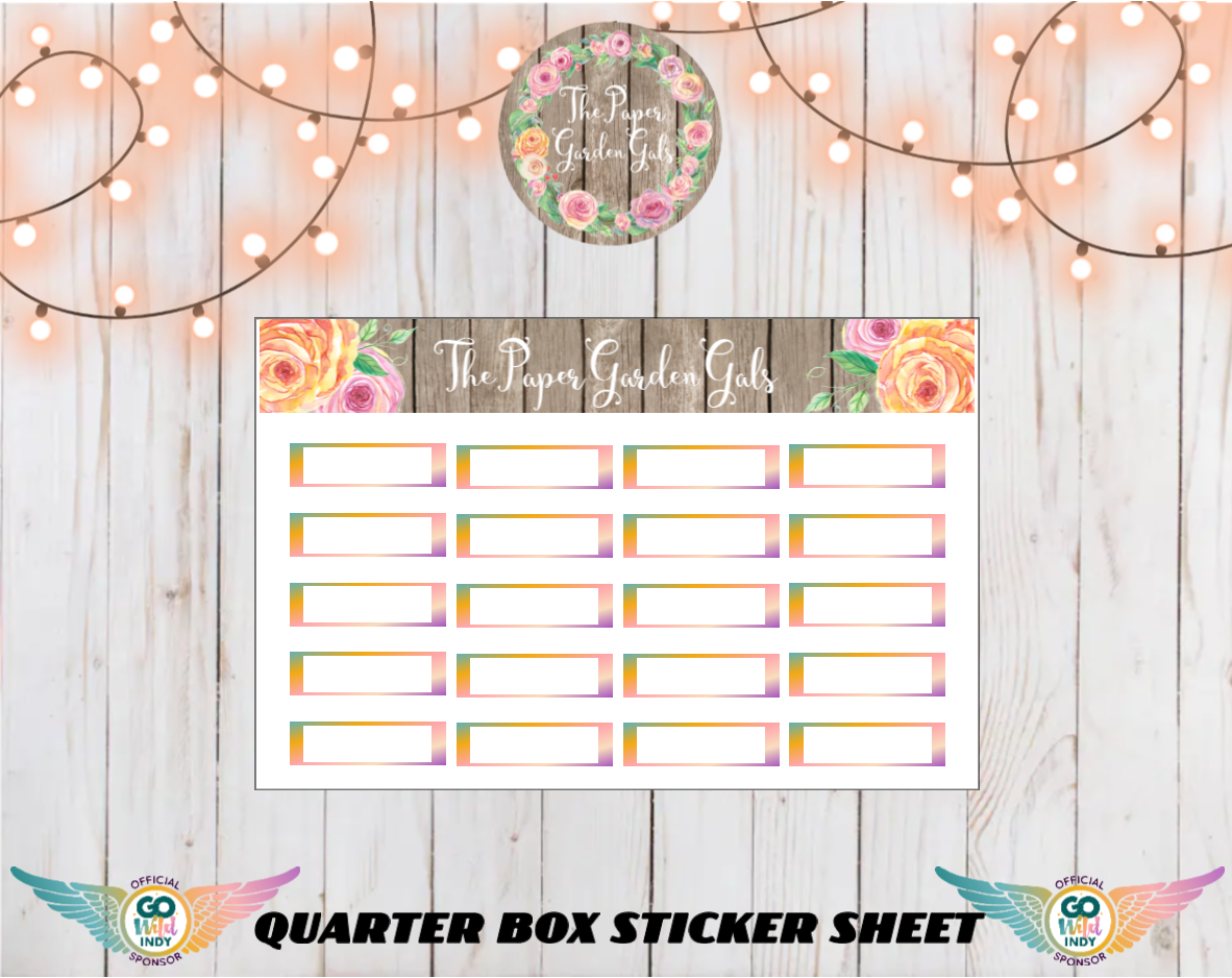 Go Wild 2025 Quarter Box Sticker Sheet