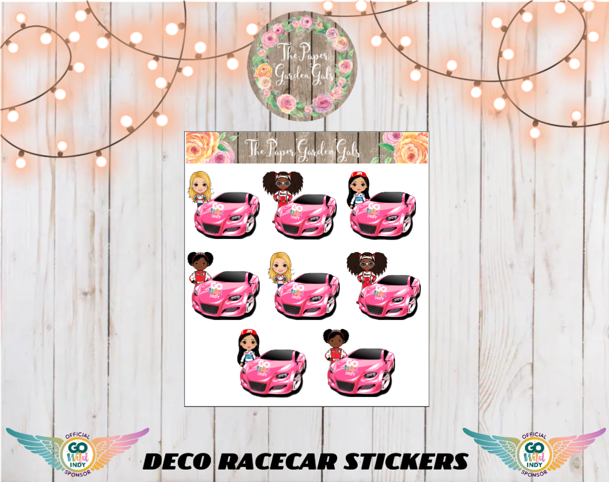 Go Wild 2025 Deco Race Car Sticker Sheet