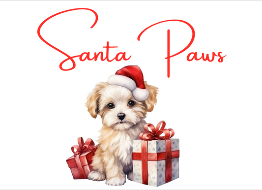 Santa Paws Printable Decorative Sign