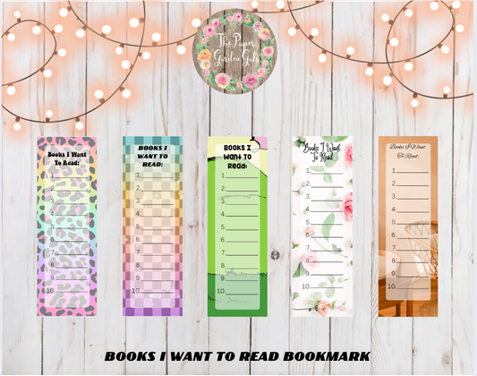 Books I Want to Read Bookmarks