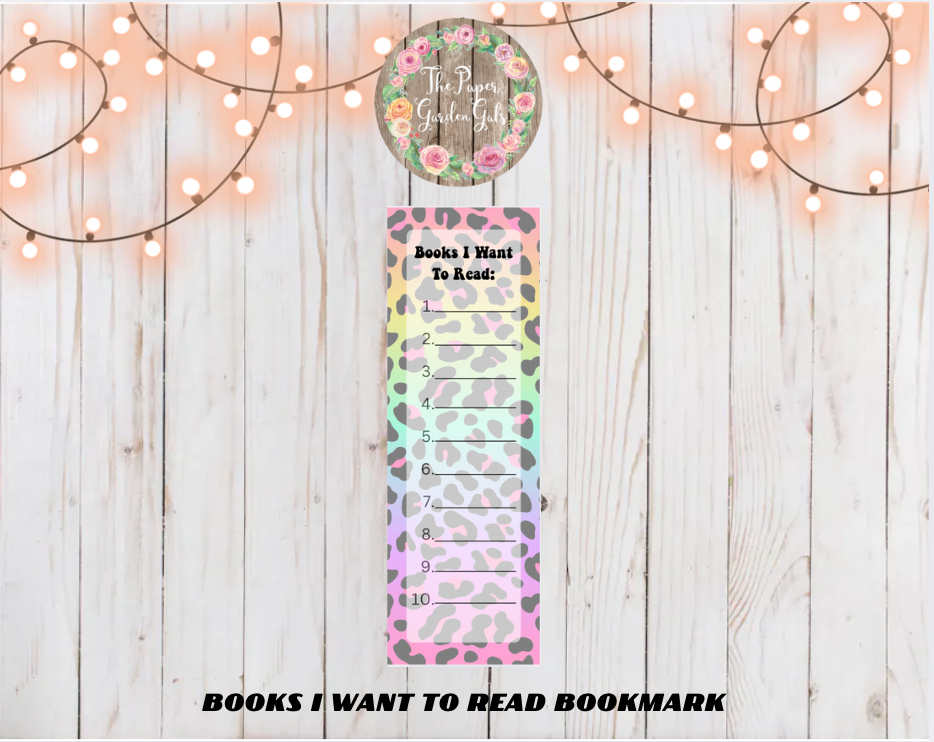 Books I Want to Read Bookmarks