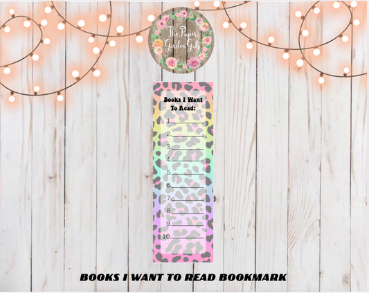 Books I Want to Read Bookmarks