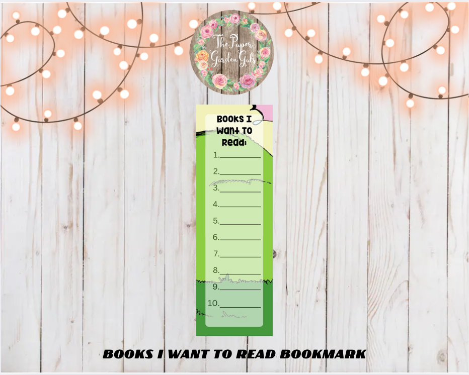 Books I Want to Read Bookmarks