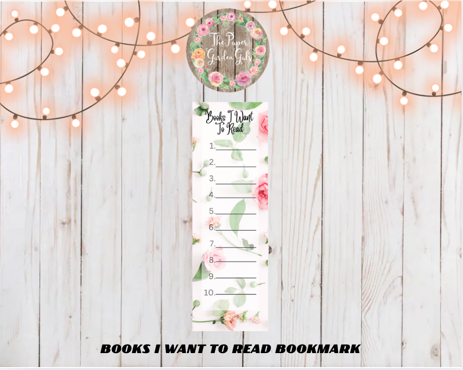 Books I Want to Read Bookmarks