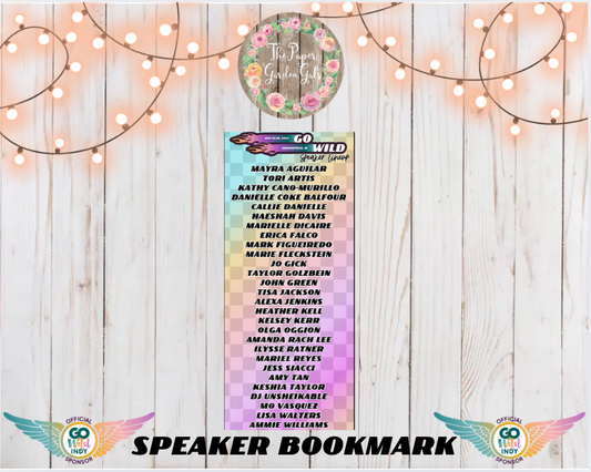 Go Wild Printable Speaker Bookmark (Digital Download)