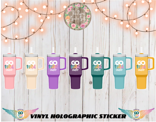 Stanley with Go Wild Logo Vinyl Holographic Sticker