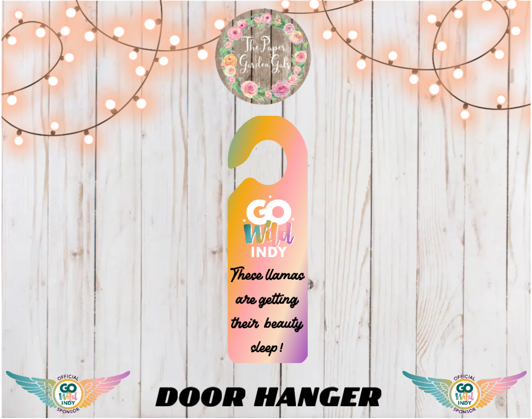 Llama Door Hanger - These llamas are getting their beauty sleep!