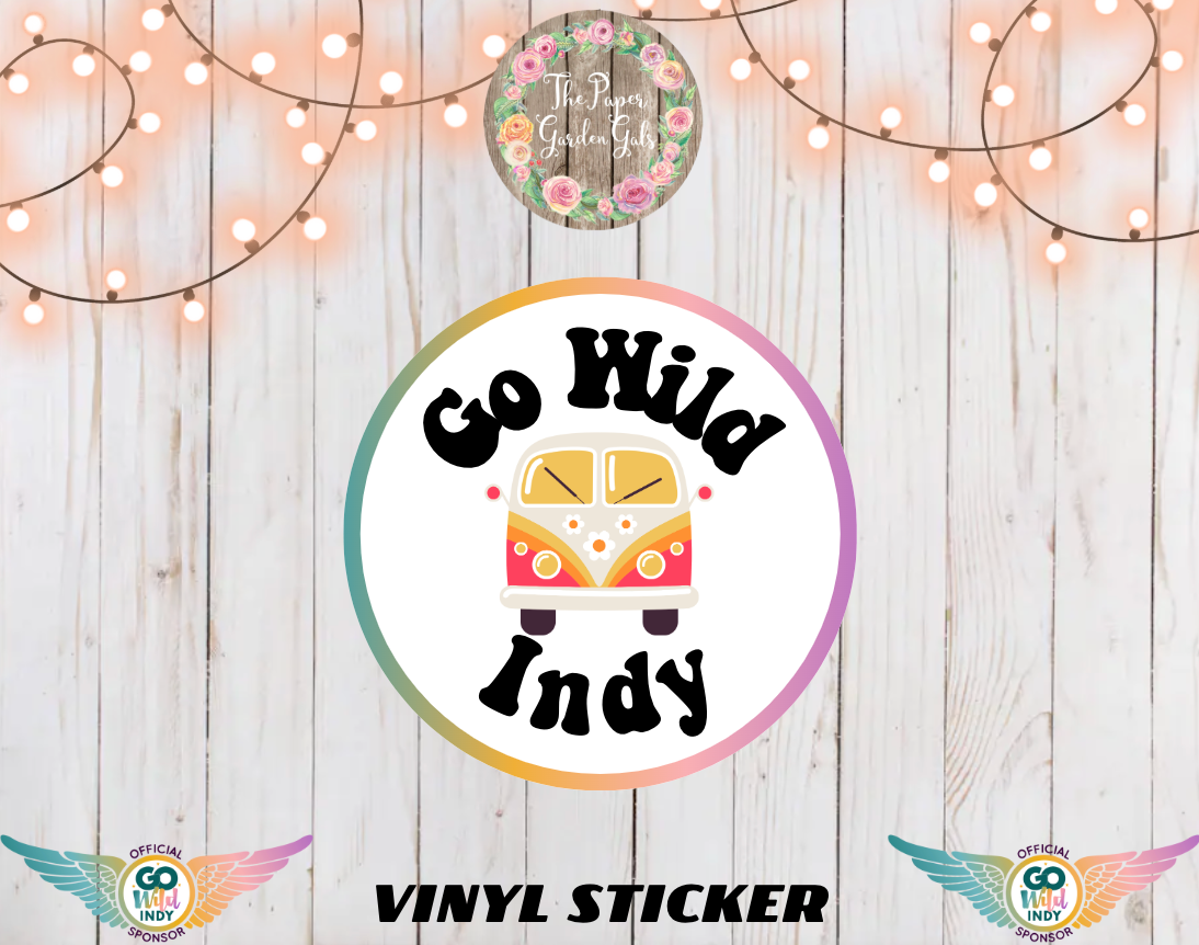 Go Wild Indy Van Vinyl Holographic Sticker