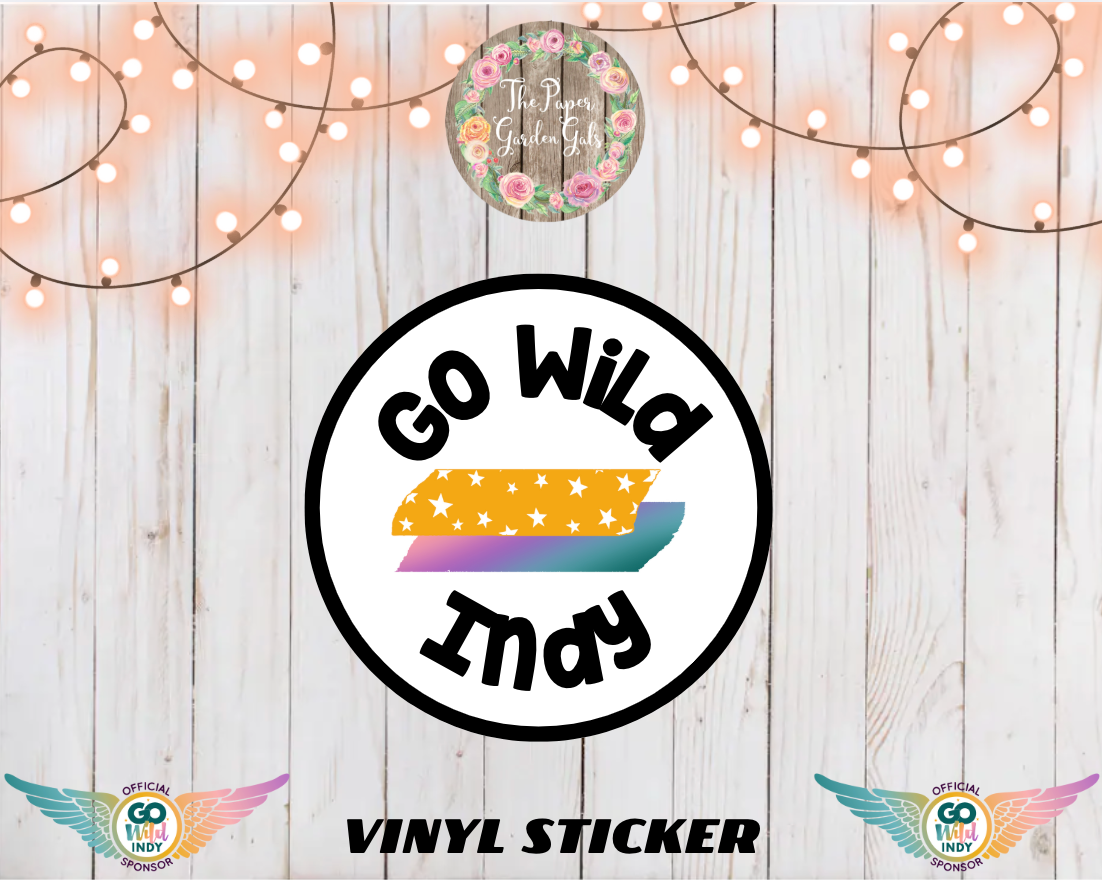 Go Wild Indy Washi Tape Vinyl Holographic Sticker